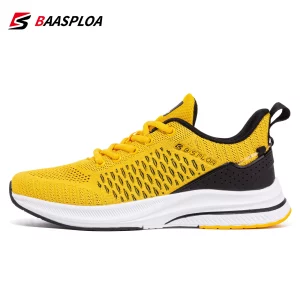 Baasploa Men Running Shoes New Breathable Mesh Sport Shoes Men Classic Casual Sneakers Comfort Walking Non-slip Outdoor Male