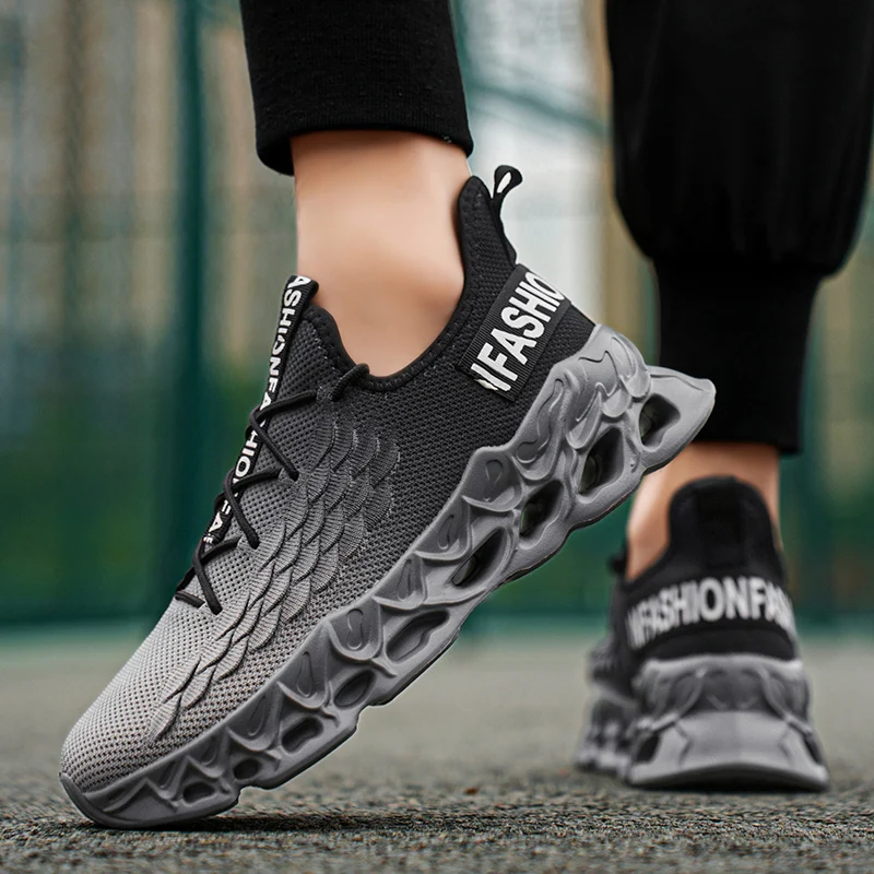 YRZL Men's Shoes Athletic Running Sneakers Man Breathable Mesh Sports Comfortable Non Slip Walking Shoes for Men Outdoor - Image 4