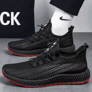 Men's Running oes Spring 2025 New Sle Breathable Me Hollow out Dad Sneakers Casual Trendy White Sneakers round Toe