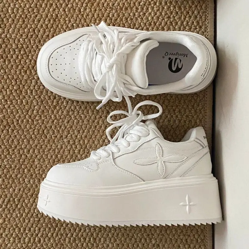 Women's Sneakers Spring Autumn Fashionable Casual Thick Soled Shoes Comfortable Height-increasing Platform Soles for Women - Image 5