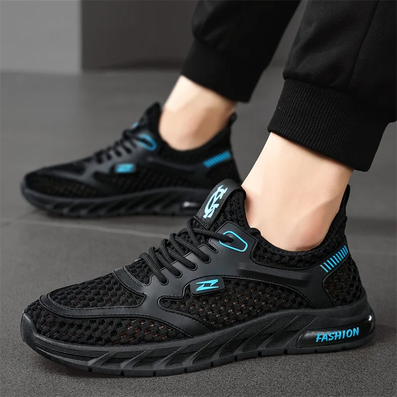 Men's Mesh Sneakers 2024 Summer Mesh Sports Breathable Casual Shoes Comfortable Men's Tennis Shoes Lightweight Running Shoes - Image 4
