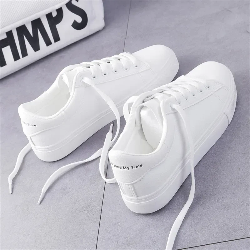 Women Sneakers Fashion Breathble Vulcanized Shoes Pu Leather Platform Shoes White Lace Up Casual Shoes Zapatos Mujer - Image 5