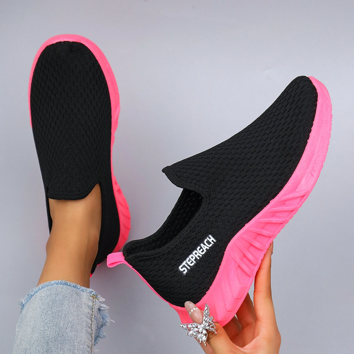 Women's summer breathable mesh flat shoes women's shoes casual sneakers shoes, clearance free shipping