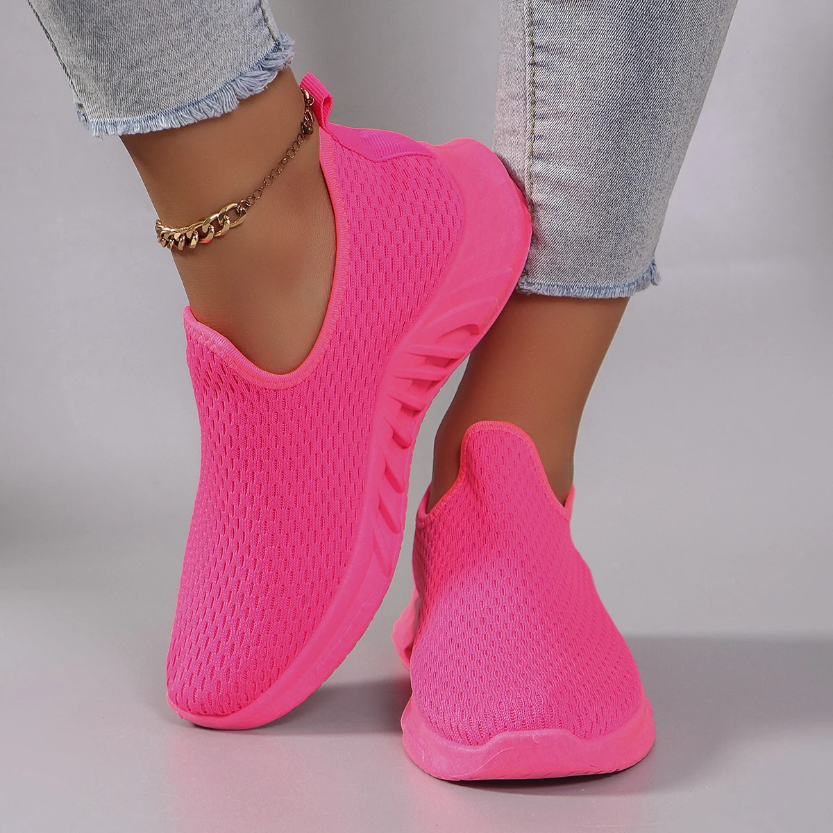 Women's summer breathable mesh flat shoes women's shoes casual sneakers shoes, clearance free shipping - Image 5